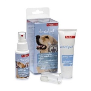 Dentalpet kit dentifricio 50ml+spray orale 50ml+1 ditale