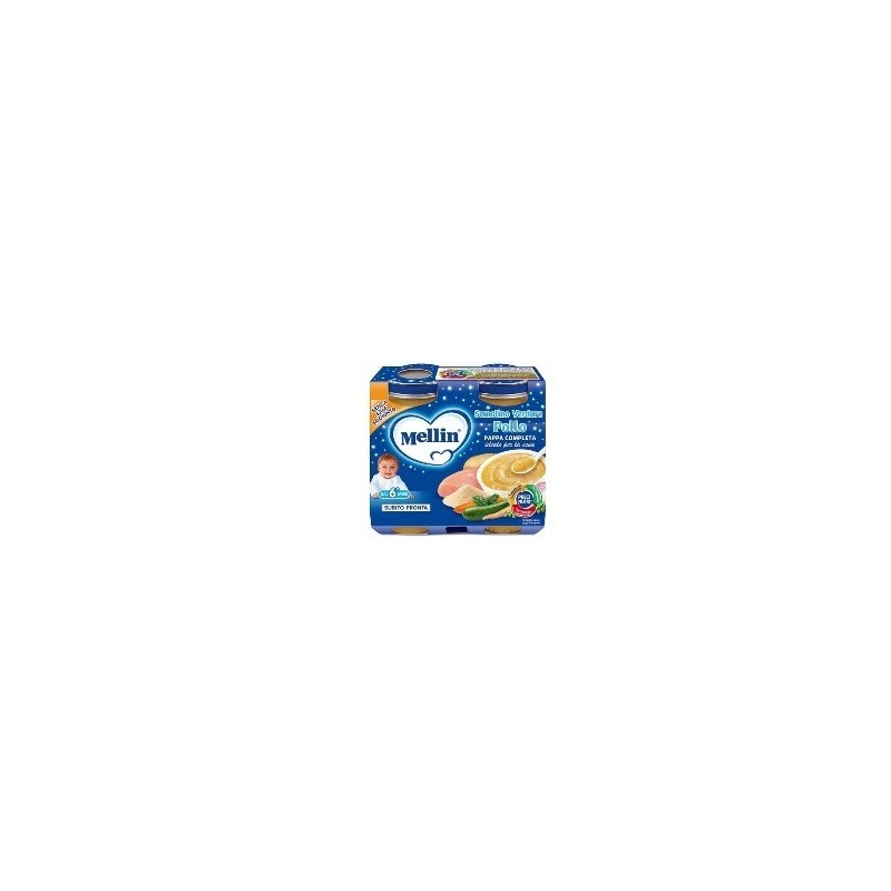 Mellin baby cena completa pollo verdure 2 pezzi 200 g