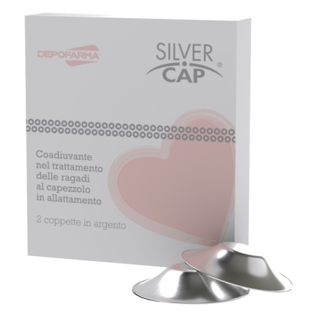Silver cap coppette in argento copri capezzoli per allattamento 2 pezzi