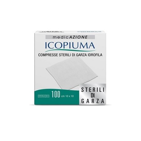 Garza compressa idrofila icopiuma 10x10cm 100 pezzi