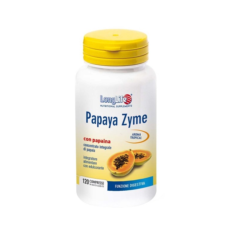 Longlife papaya zyme 120 compresse Longlife papaya zyme 120 compresse