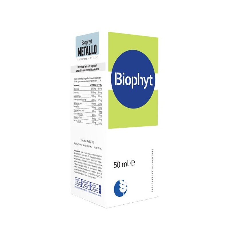 Biophyt metallo 50 ml soluzione idroalcolica Biophyt metallo 50 ml soluzione idroalcolica