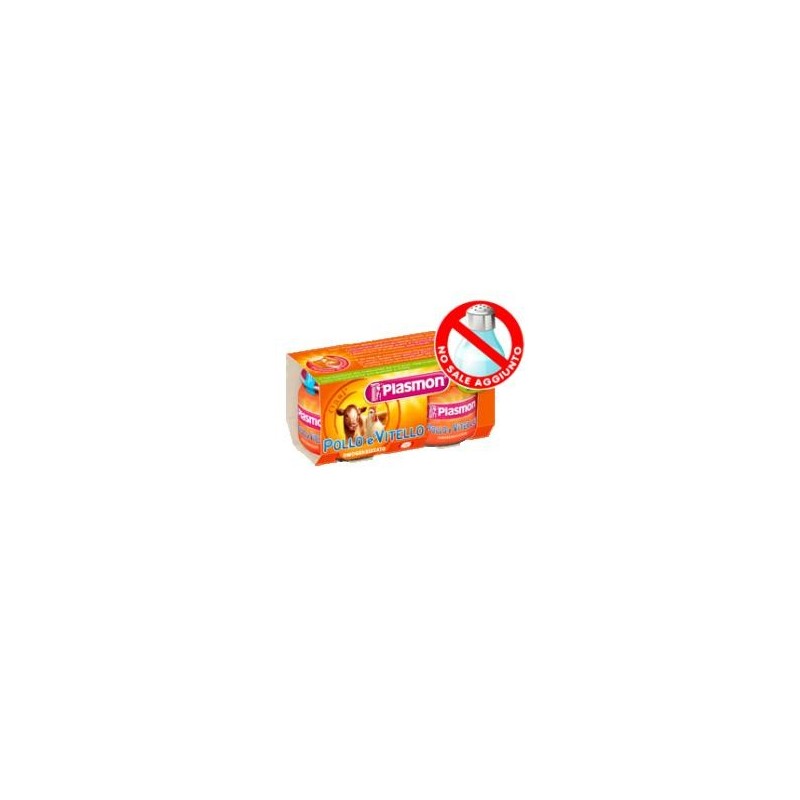 Plasmon omogeneizzato vitello pollo 80 g x 2 pezzi