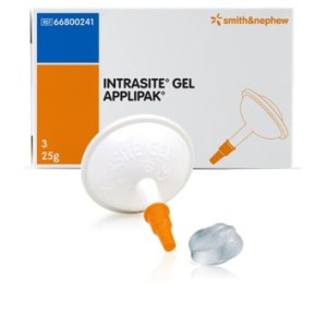 Medicazione a base di idrogel amorfo per lo sbrigliamento del tessuto necrotico confezione con applicatore applipak 8g 10 pezzi
