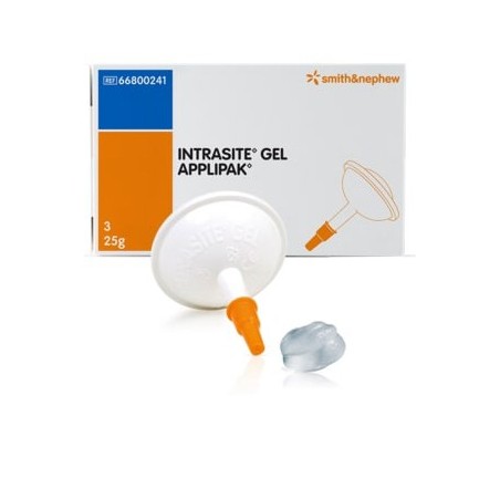 Medicazione a base di idrogel amorfo per lo sbrigliamento del tessuto necrotico confezione con applicatore applipak 8g 10 pezzi