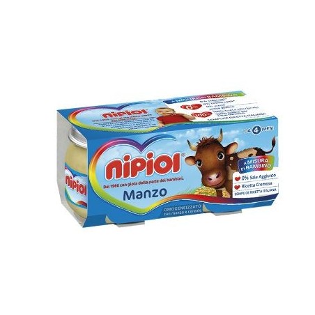 Nipiol omogeneizzato manzo 120 g 2 pezzi