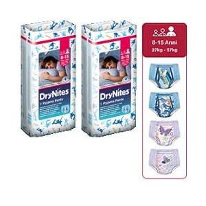 Pannolino huggies drynites 8/15 anni girl l 27/57kg 9 pezzi