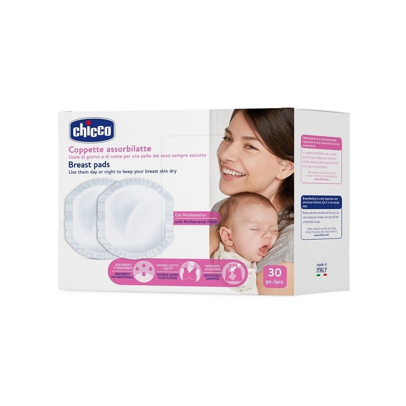 Chicco coppetta assorbilatte antibatterica 30 pezzi Chicco coppetta assorbilatte antibatterica 30 pezzi