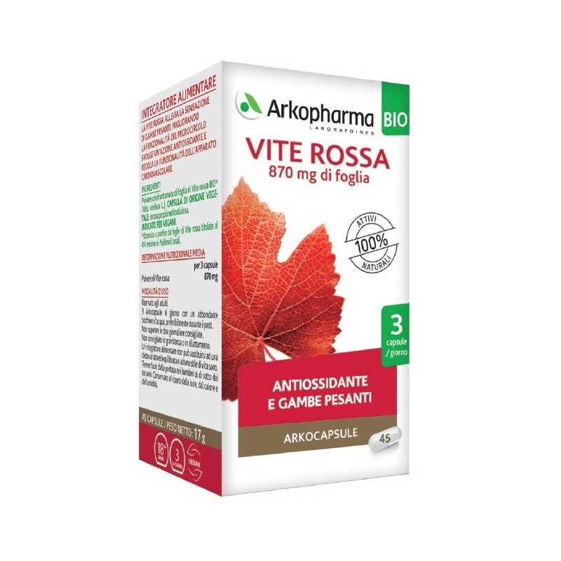Arko capsule vite rossa bio 45 capsule