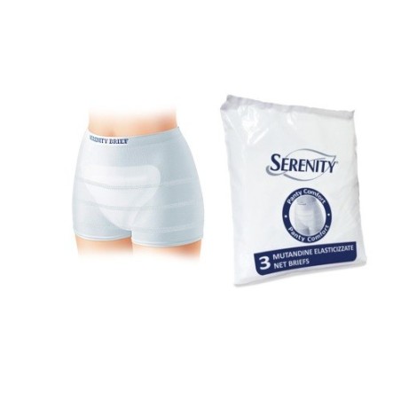Mutandina a rete per incontinenza serenity panty comfort l 3pezzi