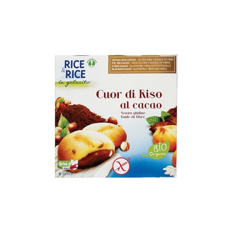 Rice&rice cuor di riso al cacao 6 x 33 g