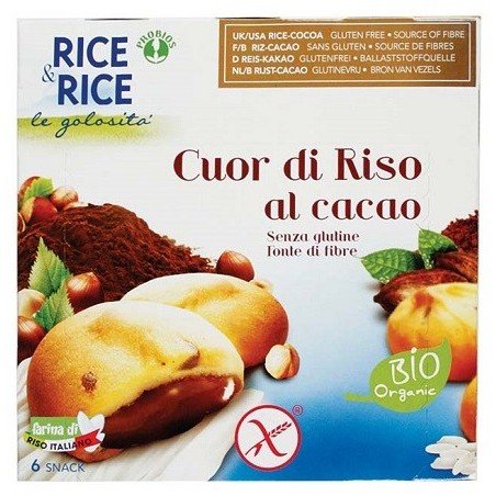 Rice&rice cuor di riso al cacao 6 x 33 g
