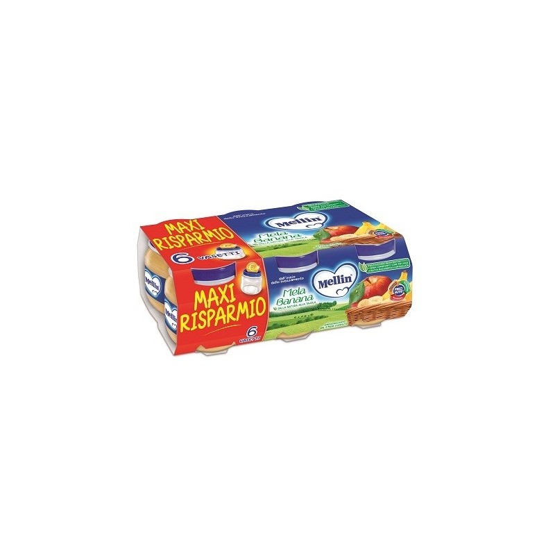Mellin omogeneizzato mela banana 100 g 6 pezzi