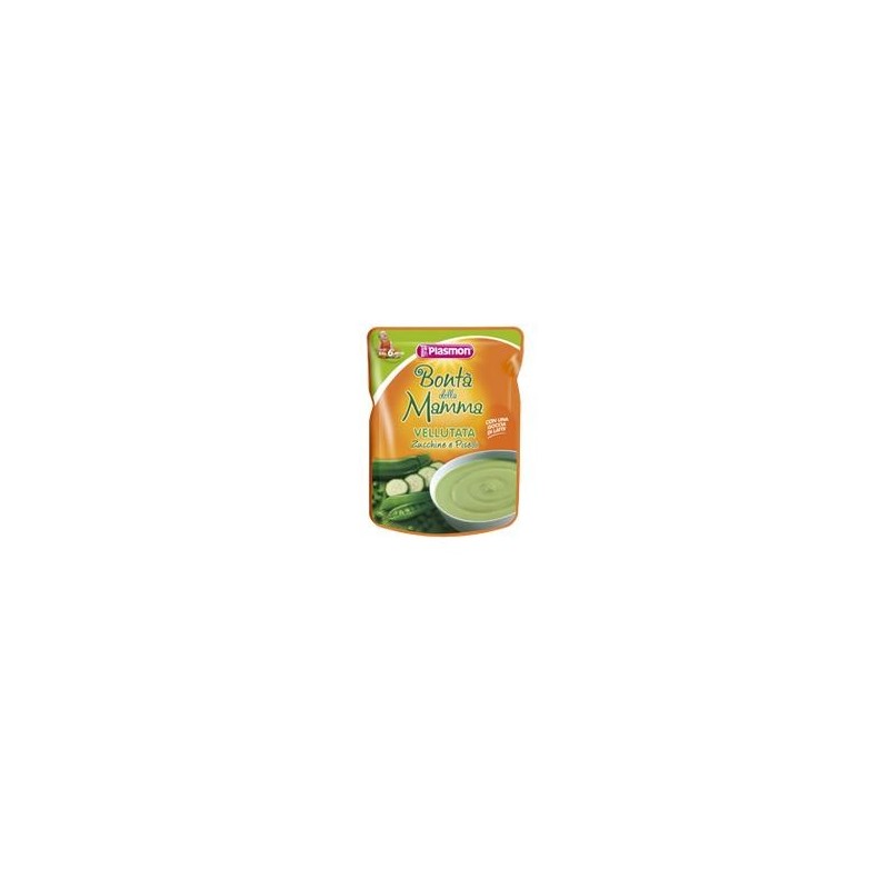 Plasmon pouches vellutata di zucchine e piselli 180 g