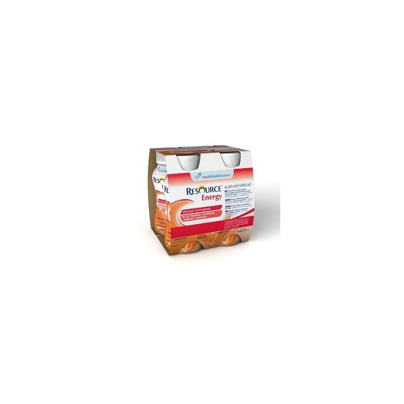 Resource energy albicocca 4 bottiglie 200 ml