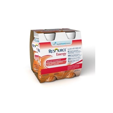 Resource energy albicocca 4 bottiglie 200 ml