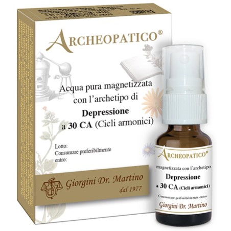 Archeopatico acqua pura magnetizzata con archetipo depressione a 30 cicli armonici 10 ml