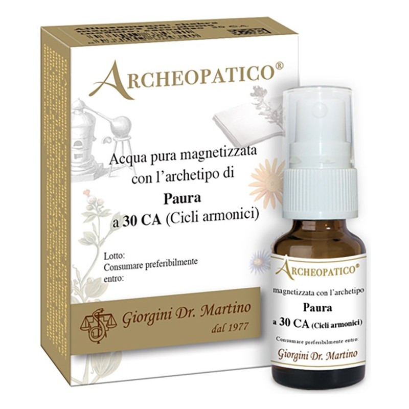 Archeopatico acqua pura magnetizzata con archetipo paura a 30 cicli armonici 10 ml