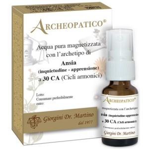 Archeopatico acqua pura magnetizzata con archetipo ansia inquietudine e apprensione a 30 cicli armonici 10 ml