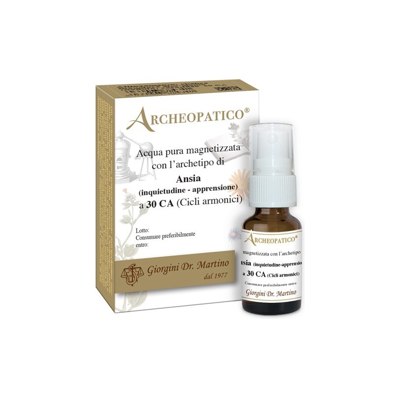 Archeopatico acqua pura magnetizzata con archetipo ansia inquietudine e apprensione a 30 cicli armonici 10 ml Archeopatico acqua pura magnetizzata con archetipo ansia inquietudine e apprensione a 30 cicli armonici 10 ml