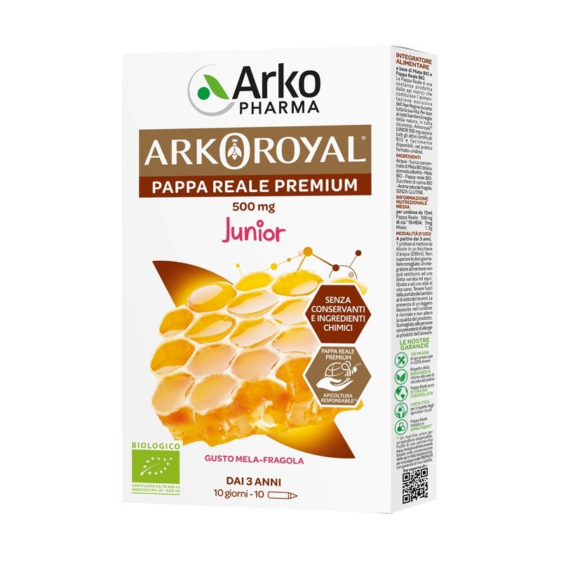 Arkoroyal pappa reale biologica 500 mg 10 unica dose