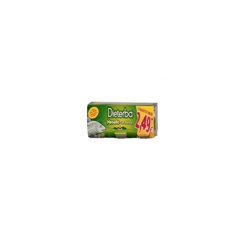Dieterba omogeneizzato nasello 3 pezzi 80 g