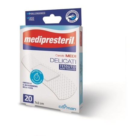 Cerotto medio medipresteril delicato tnt 7x2cm 20 pezzi