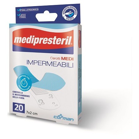 Cerotto medio medipresteril impermeabile 7x2cm 20 pezzi