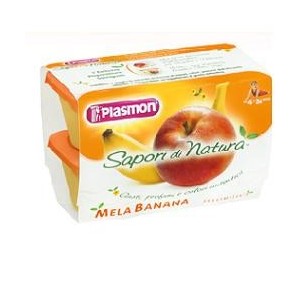 Plasmon sapori di natura omogeneizzato mela e banana 100 g x4 pezzi
