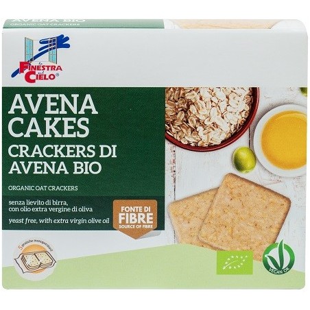 Fsc avenacakes crackers di avena bio vegan senza lievito dibirra con olio extravergine di oliva 250 g