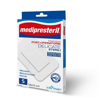 Medicazione post operatoria medipresteril delicata tnt 10x15cm 5 pezzi
