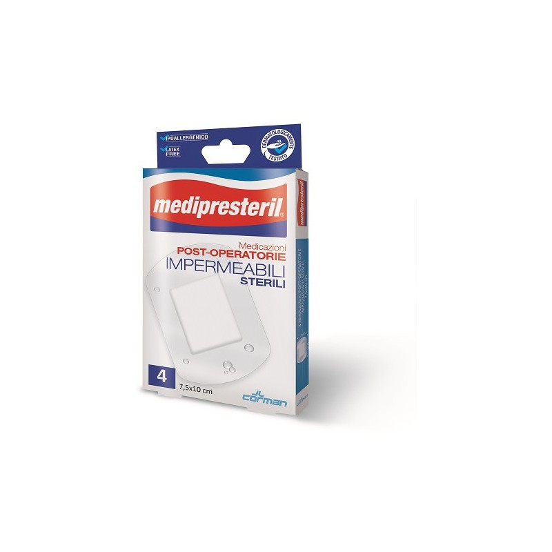Medicazione post operatoria medipresteril impermeabile 10x15cm 4 pezzi