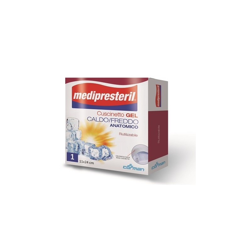 Medipresteril cuscinetto caldo/freddo anatomico 11x24cm riutilizzabile Medipresteril cuscinetto caldo/freddo anatomico 11x24cm riutilizzabile