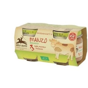 Omogeneizzato di manzo baby food bio 2 x 80 g