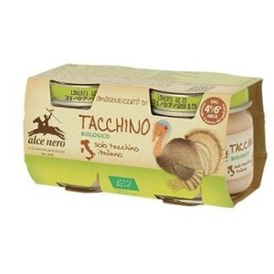Omogeneizzato di tacchino baby food bio 2 x 80 g