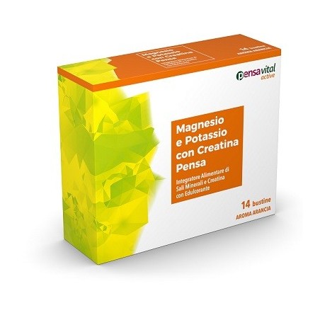 Magnesio e potassio con creatina arancia pensa 14 bustine