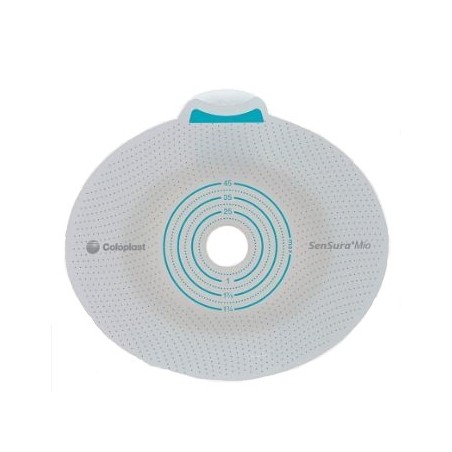 Placca per urostomia colostomia ileostomia sensura mio clicksistema a due pezzi flangia 70 mm foro ritagliabile 10-65 mm 5 pezzi