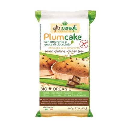 Altricereali plumcake di amaranto con gocce di cioccolato 4x 45 g