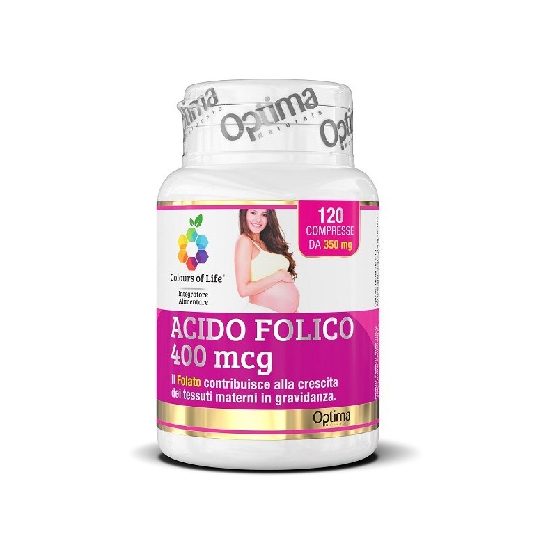 Colours of life acido folico 400 mcg 120 compresse 350 mg