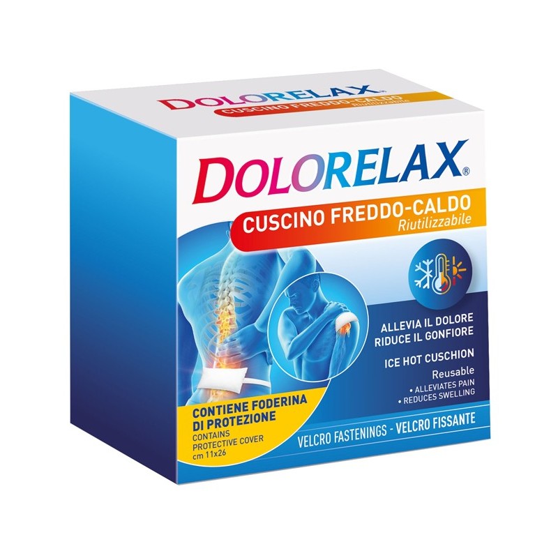 Dolorelax ice hot cuscino riutilizzabile con velcro fissante11x26 cm Dolorelax ice hot cuscino riutilizzabile con velcro fissante11x26 cm
