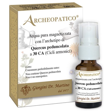 Archeopatico acqua pura magnetizzata con archetipo quercus peduncolata a 30 cicli armonici 10 ml