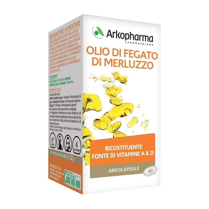 Arko capsule olio fegato merluzzo 60 capsule