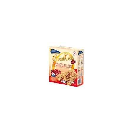 Piaceri mediterranei cerealoro barretta di riso con mais e mirtilli rossi 6 pezzi da 21,5 g