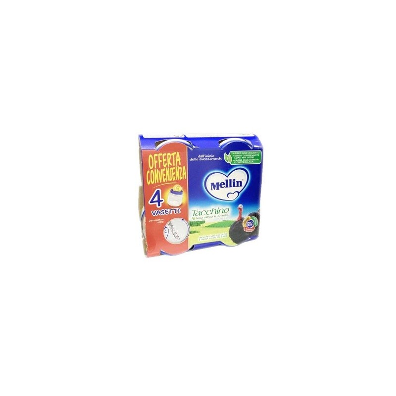Mellin omogeneizzato tacchino 4x80 g