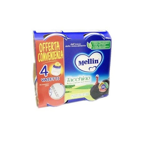 Mellin omogeneizzato tacchino 4x80 g