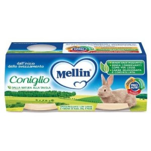 Mellin omogeneizzato coniglio 2x120 g