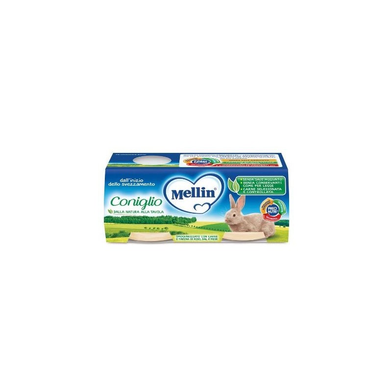 Mellin omogeneizzato coniglio 2x120 g