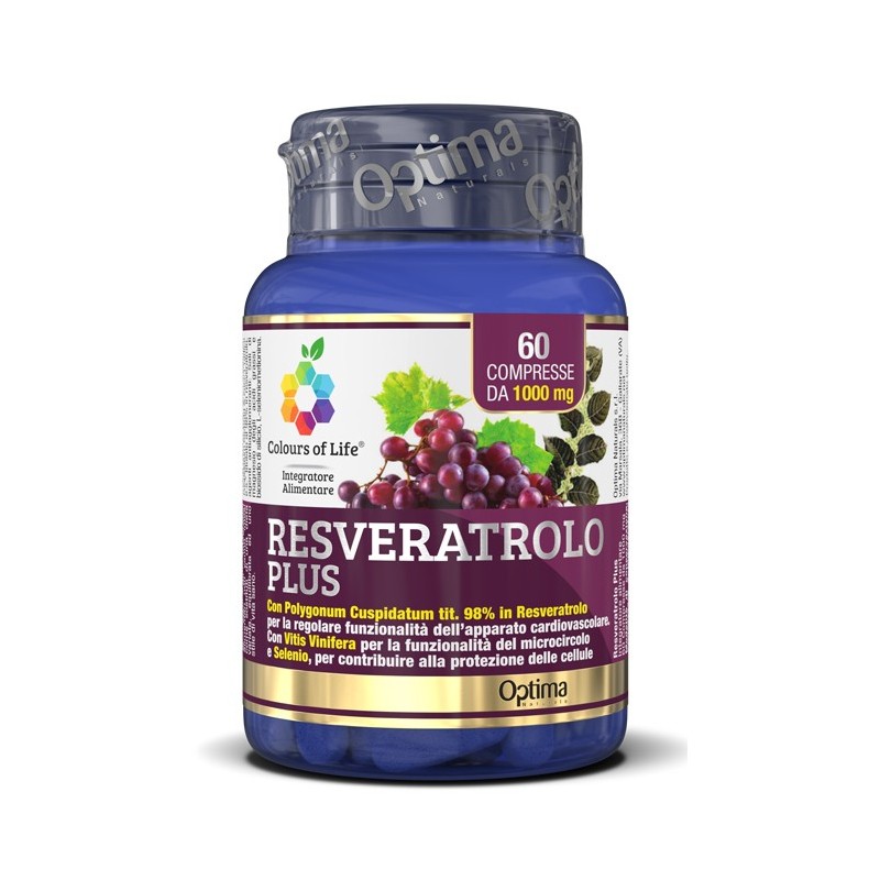 Colours of life resveratrolo plus 60 compresse 1000 mg