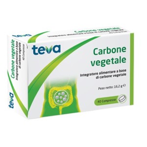Carbone vegetale teva 40 compresse 16,2 g
