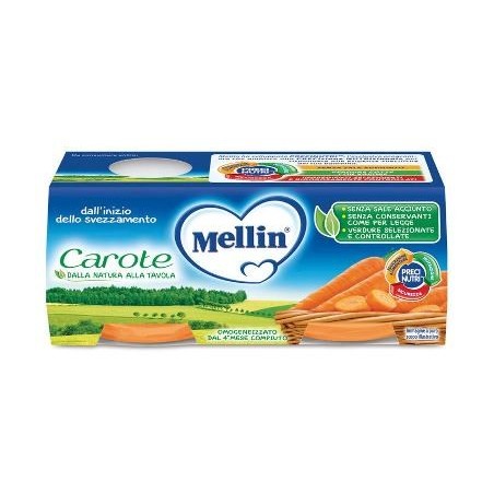 Mellin omogeneizzato carote 2 x 80 g